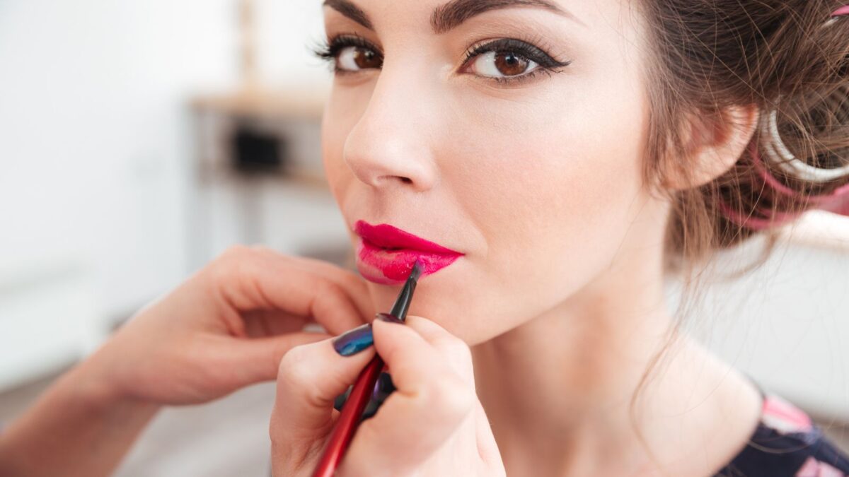 Lograr unos ojos ahumados - labial rosa