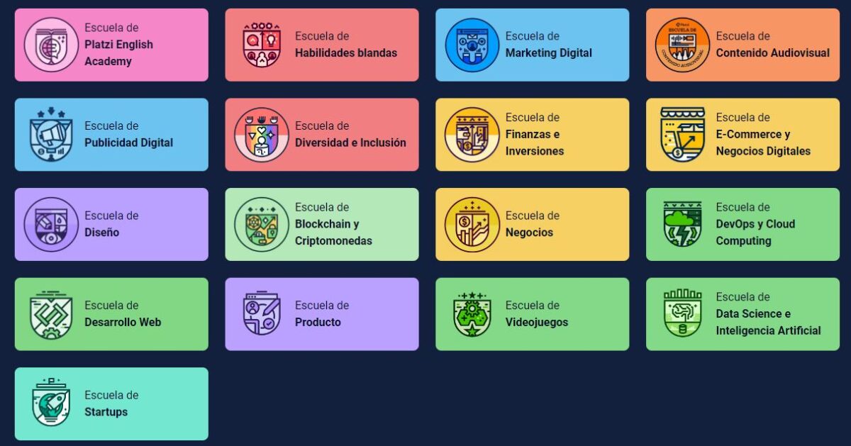 Escuelas y crusos en Platzi MaJu Studios Manizales