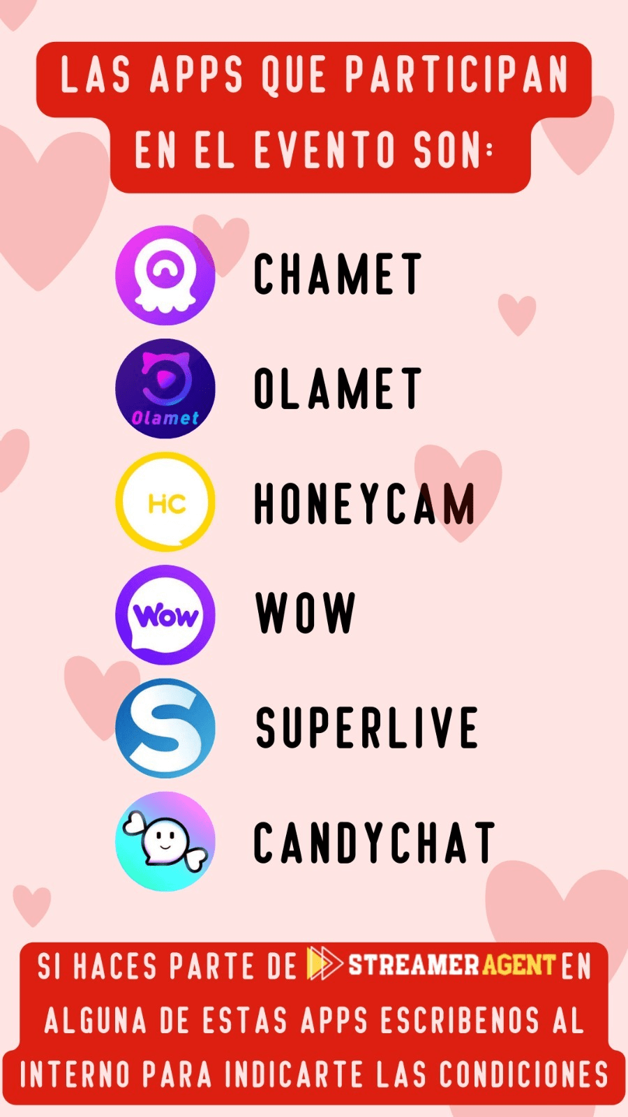 Las apps que participan del concurso de San Valentin
