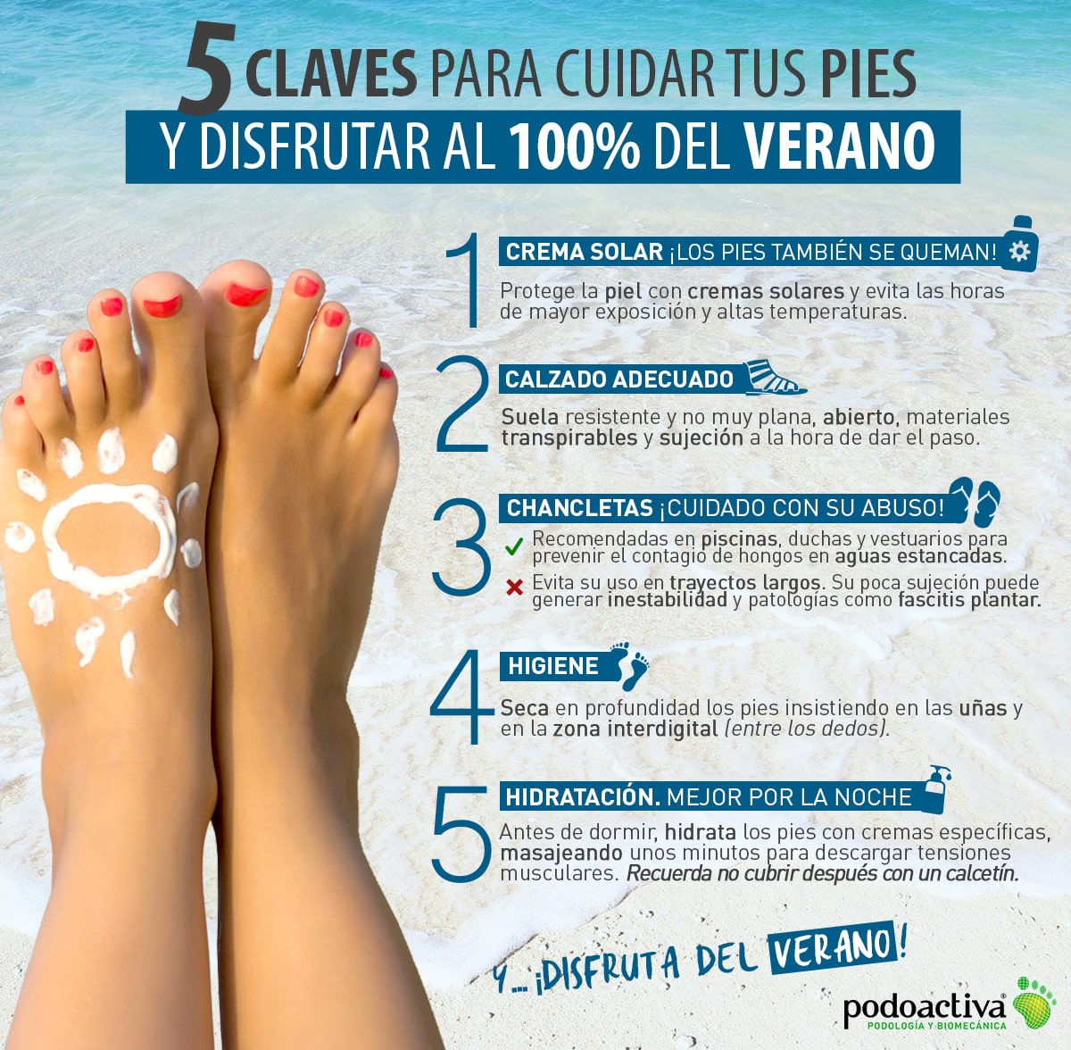 5 recomendaciones para cuidar tus pies